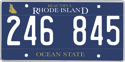 RI license plate 246845