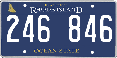 RI license plate 246846