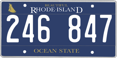 RI license plate 246847