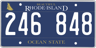 RI license plate 246848