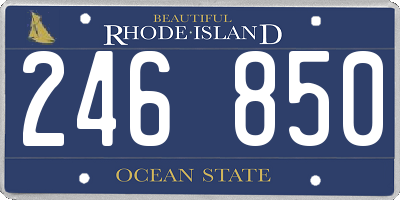 RI license plate 246850