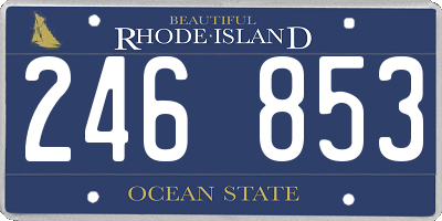 RI license plate 246853