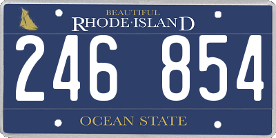 RI license plate 246854