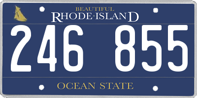 RI license plate 246855