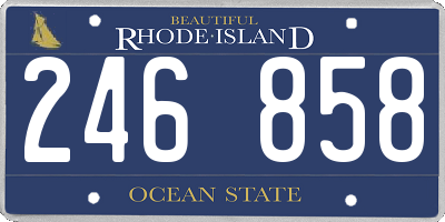 RI license plate 246858