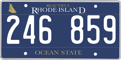 RI license plate 246859