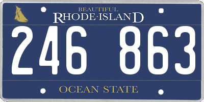 RI license plate 246863