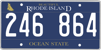 RI license plate 246864