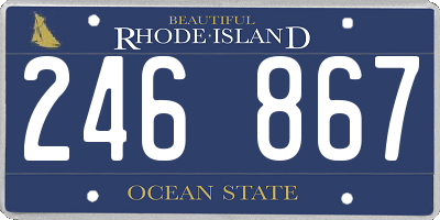 RI license plate 246867
