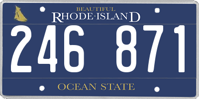 RI license plate 246871