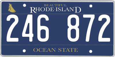 RI license plate 246872