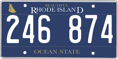 RI license plate 246874