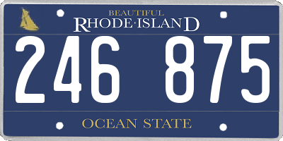 RI license plate 246875