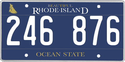 RI license plate 246876