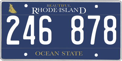 RI license plate 246878