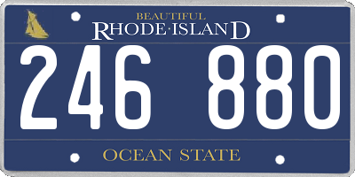 RI license plate 246880