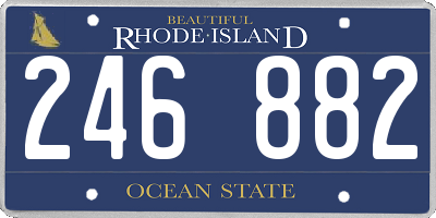 RI license plate 246882