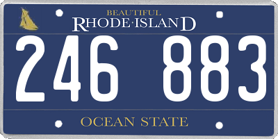 RI license plate 246883