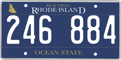 RI license plate 246884