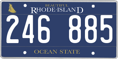 RI license plate 246885