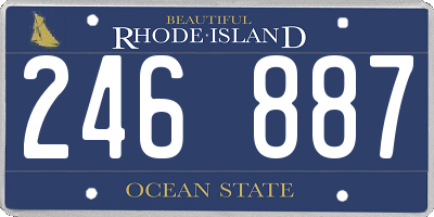 RI license plate 246887