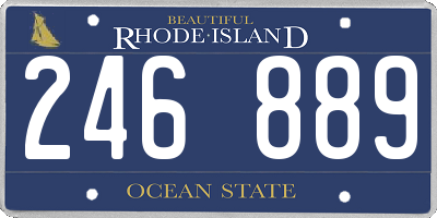 RI license plate 246889