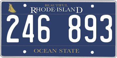 RI license plate 246893