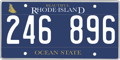 RI license plate 246896