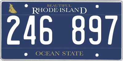 RI license plate 246897