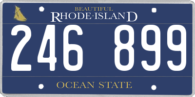 RI license plate 246899