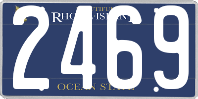 RI license plate 2469