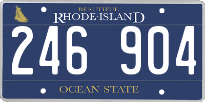 RI license plate 246904