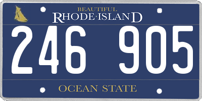 RI license plate 246905