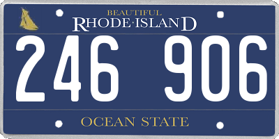 RI license plate 246906