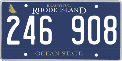 RI license plate 246908