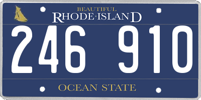 RI license plate 246910