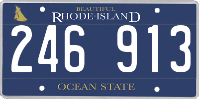 RI license plate 246913