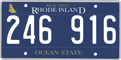 RI license plate 246916