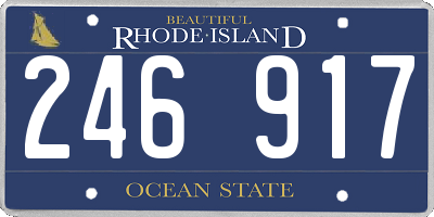 RI license plate 246917