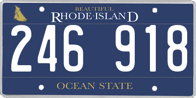 RI license plate 246918