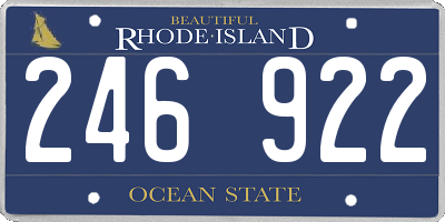 RI license plate 246922