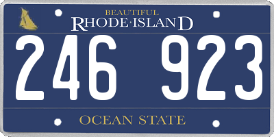 RI license plate 246923
