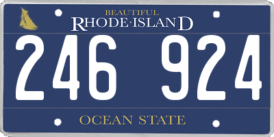 RI license plate 246924