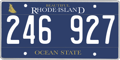 RI license plate 246927