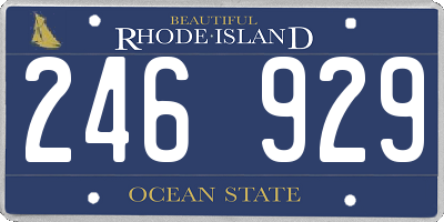 RI license plate 246929