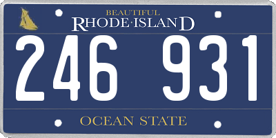 RI license plate 246931