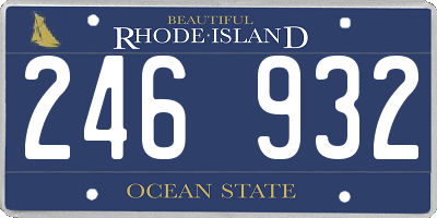 RI license plate 246932