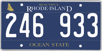 RI license plate 246933