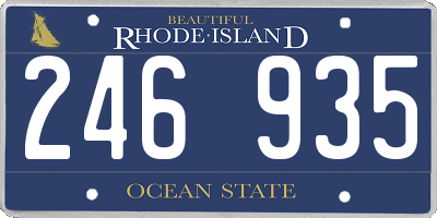 RI license plate 246935