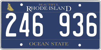 RI license plate 246936